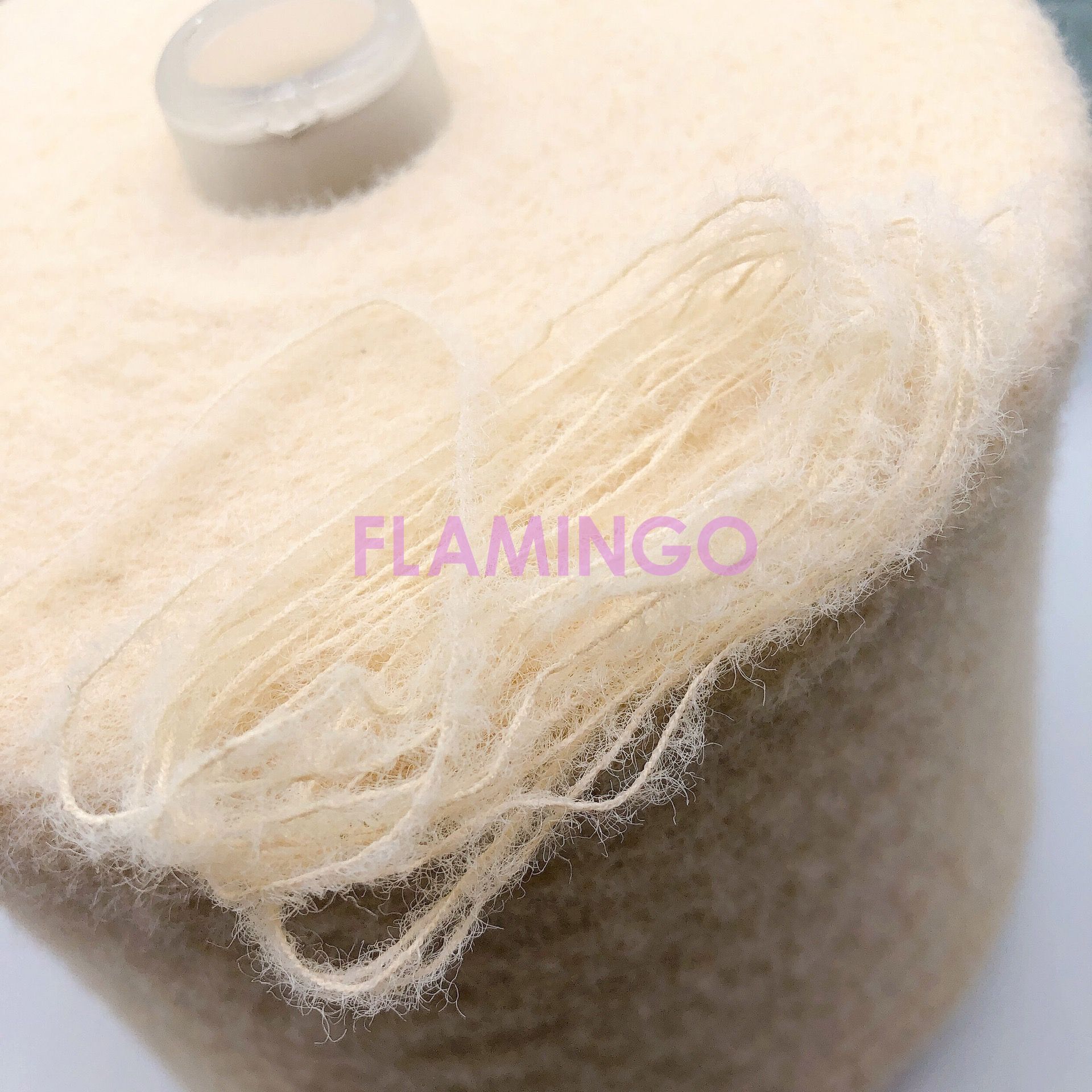 100%nylon curly mink yarn raw white and dyed on cone